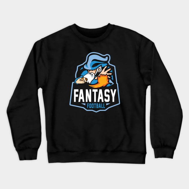 Fantasy Football (Black Print) Crewneck Sweatshirt by Miskatonic Designs